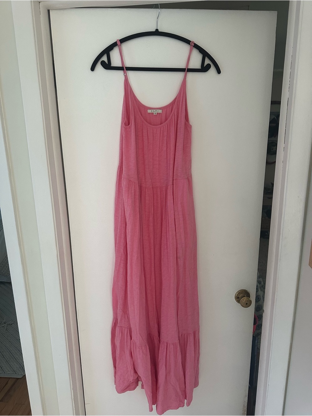 Z Supply Pink Sleeveless Tiered Maxi Dress